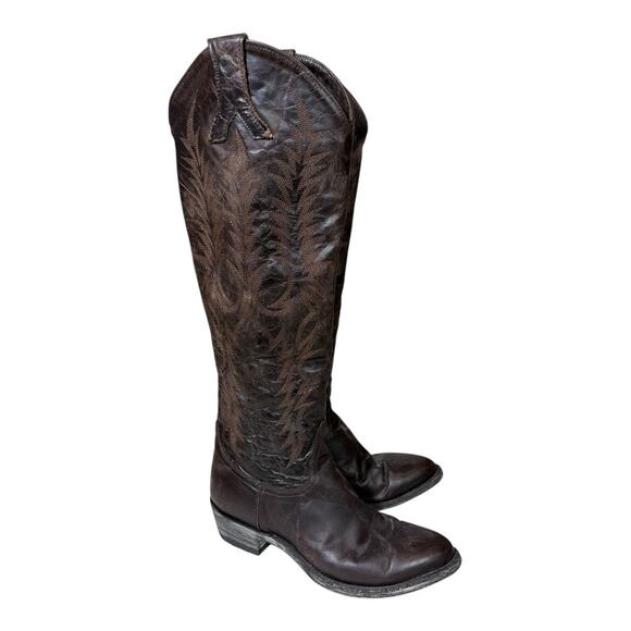 Old Gringo Mayra Brown Leather Cowboy Western Knee Boots Size 8 - Picture 1 of 7